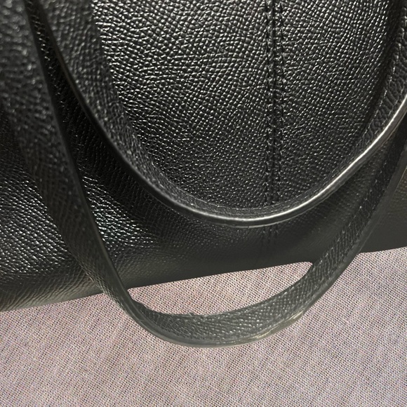 Coach Black Crossgrain Leather Zip Tote Shoulder Bag 4454 - Picture 7 of 16